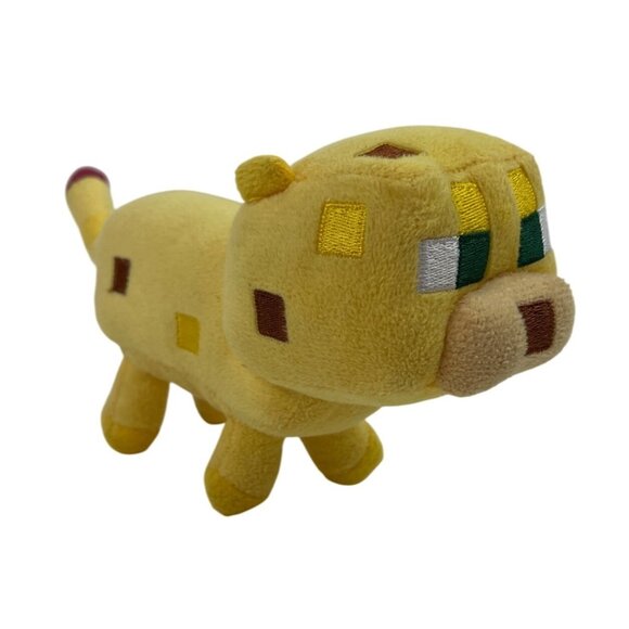 Mojang Minecraft Ocelot Yellow Cat 9" Plush Stuffed Animal Toy 2014 - Picture 1 of 10